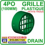 DRAIN GRILLE PLASTIQUE 100MM( 4PO ) 4PO - SOLENO