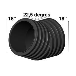 PONCEAU COUDE SFM 22.5DEG 450MM 18PO - SOLENO